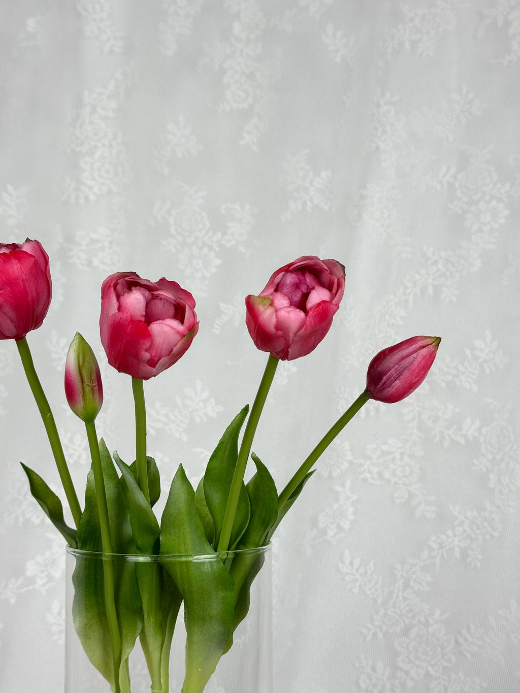 Kunstig Dobbelthovedet tulipaner - pink - Fleuristic