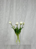 Kunstig Dobbelthovedet tulipaner - hvid - Fleuristic