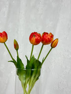 Kunstig Dobbelthovedet tulipaner - orange - Fleuristic