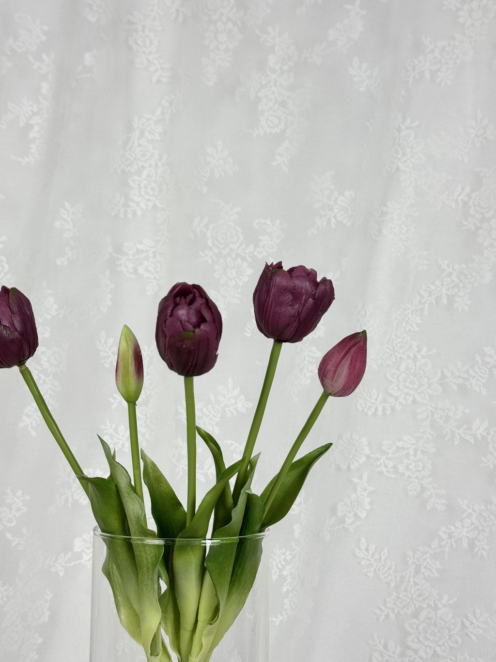 Dobbelthovedet tulipaner - mørklilla