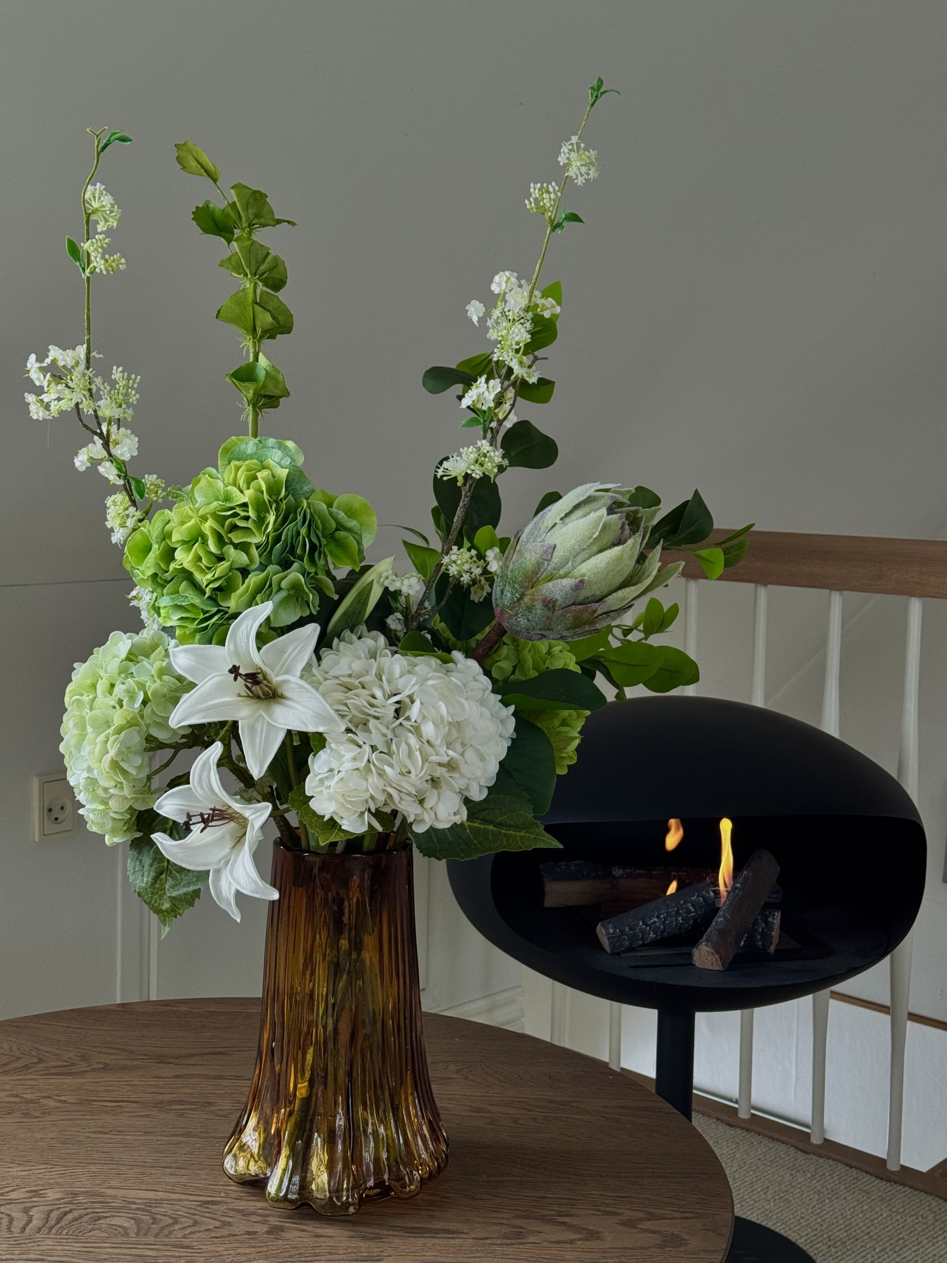 Kunstig buket - White Greenery