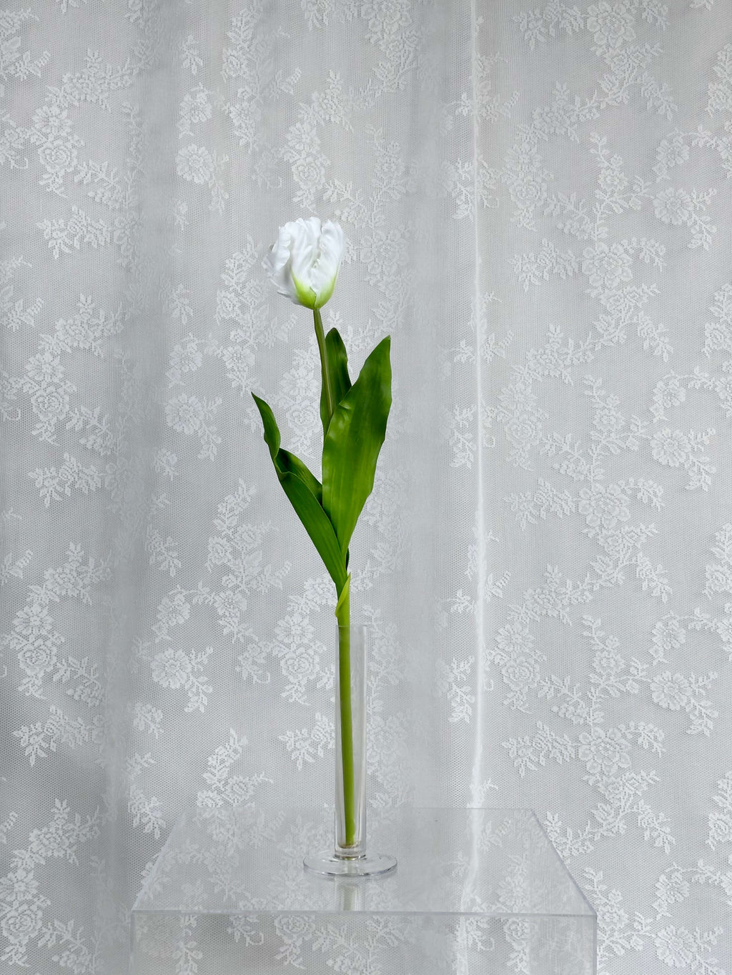 Kunstig papegøje tulipan hvid