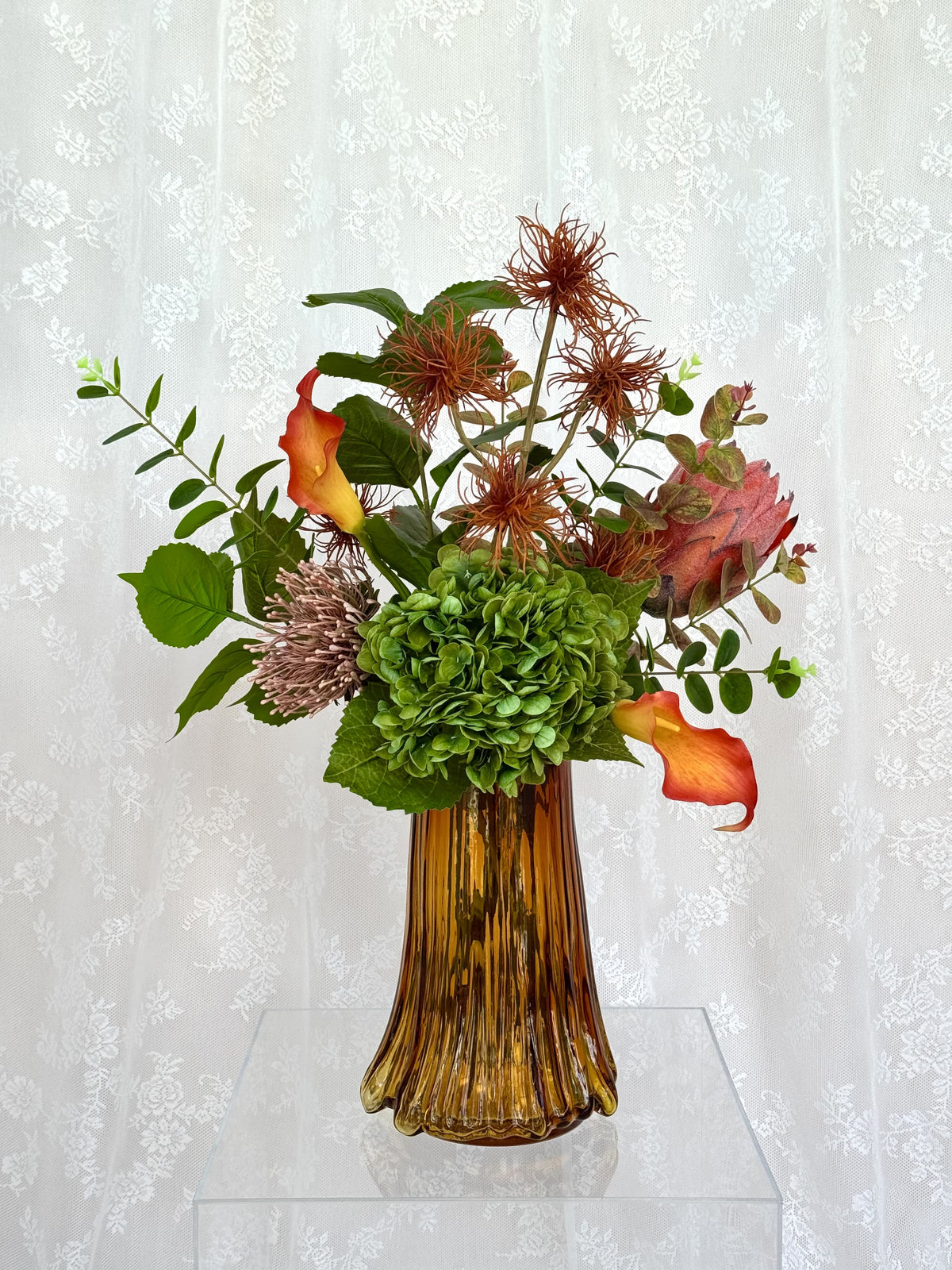 Artificial autumn flower bouquet from Fleuristic's Autumn Affair collection, featuring warm seasonal blooms and foliage.