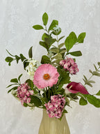 Artificial pink poppy flower from Fleuristic with detailed petals and vibrant color, perfect for floral arrangements.