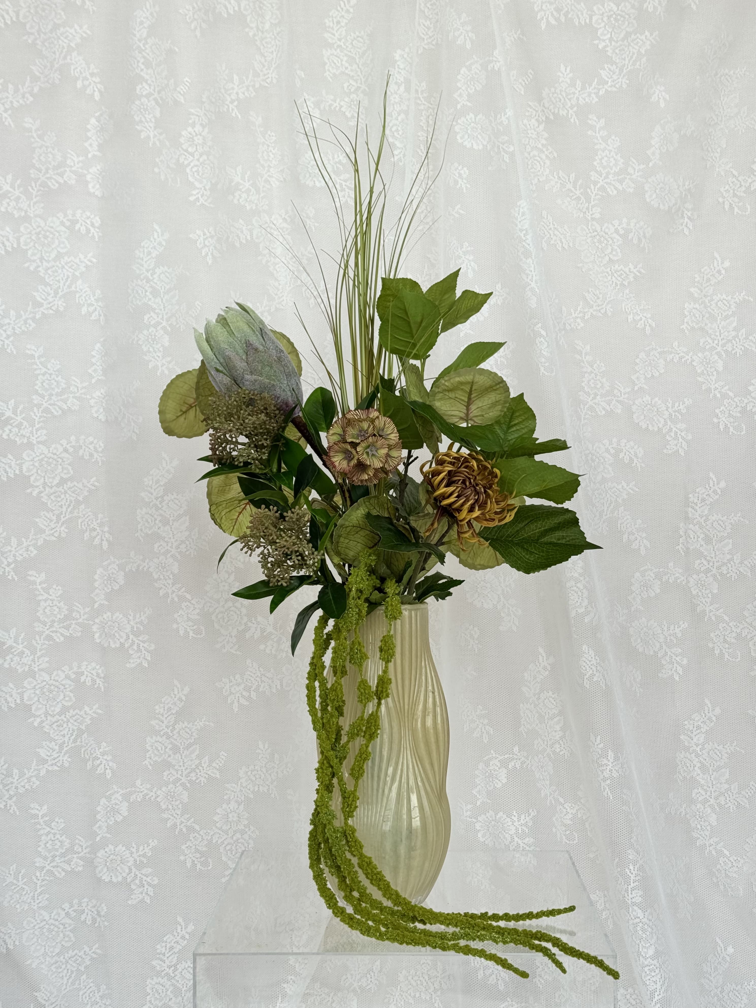 Artificial green forest bouquet by Fleuristic, featuring lush, vibrant greenery and natural-looking foliage.