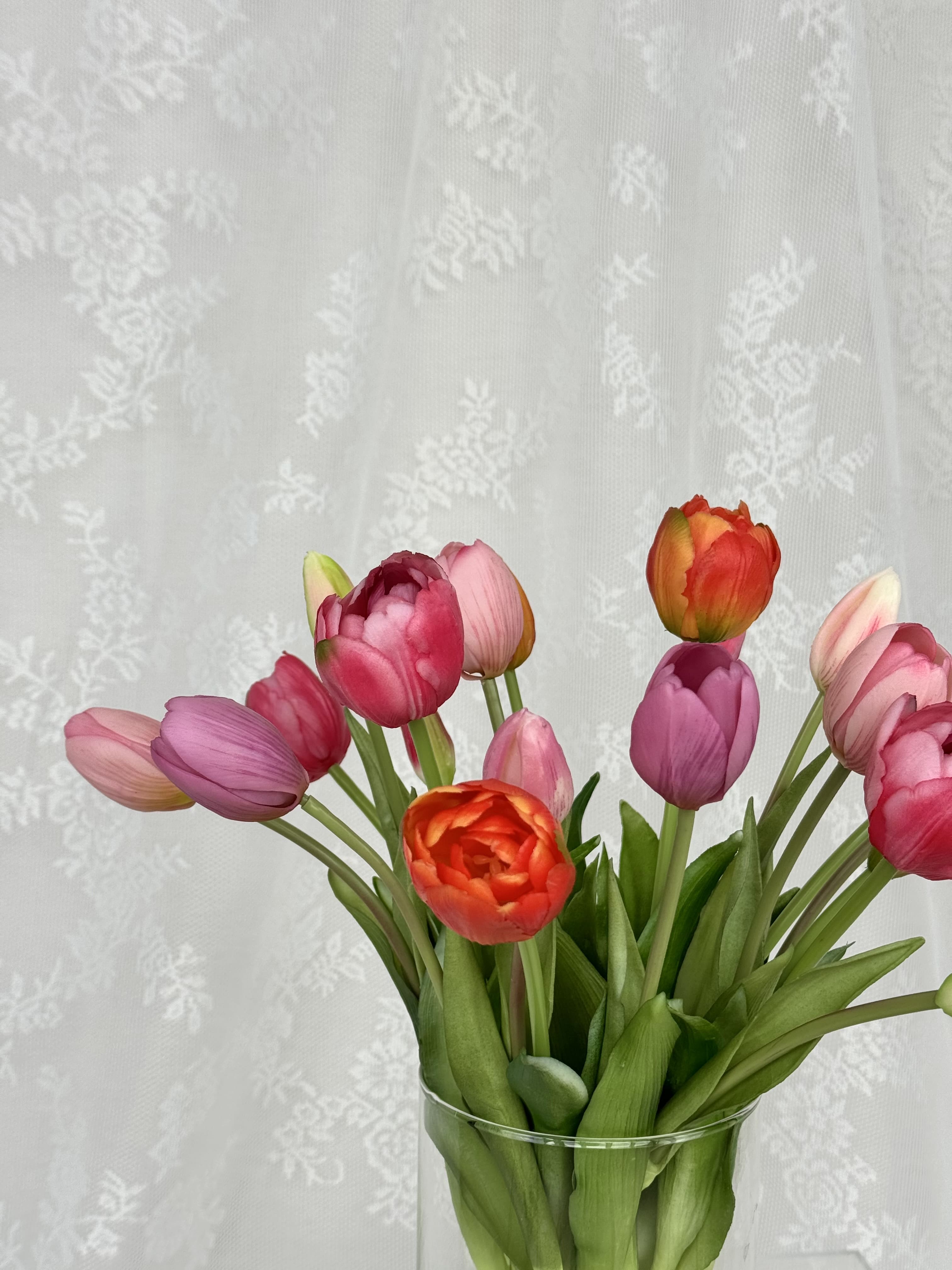 Fleuristic Spring Favourite artificial tulip bouquet with detailed, vibrant tulip flowers in a natural arrangement.