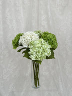 Artificial green hydrangea bouquet from Fleuristic, showcasing lush, vibrant blooms for natural floral decor.