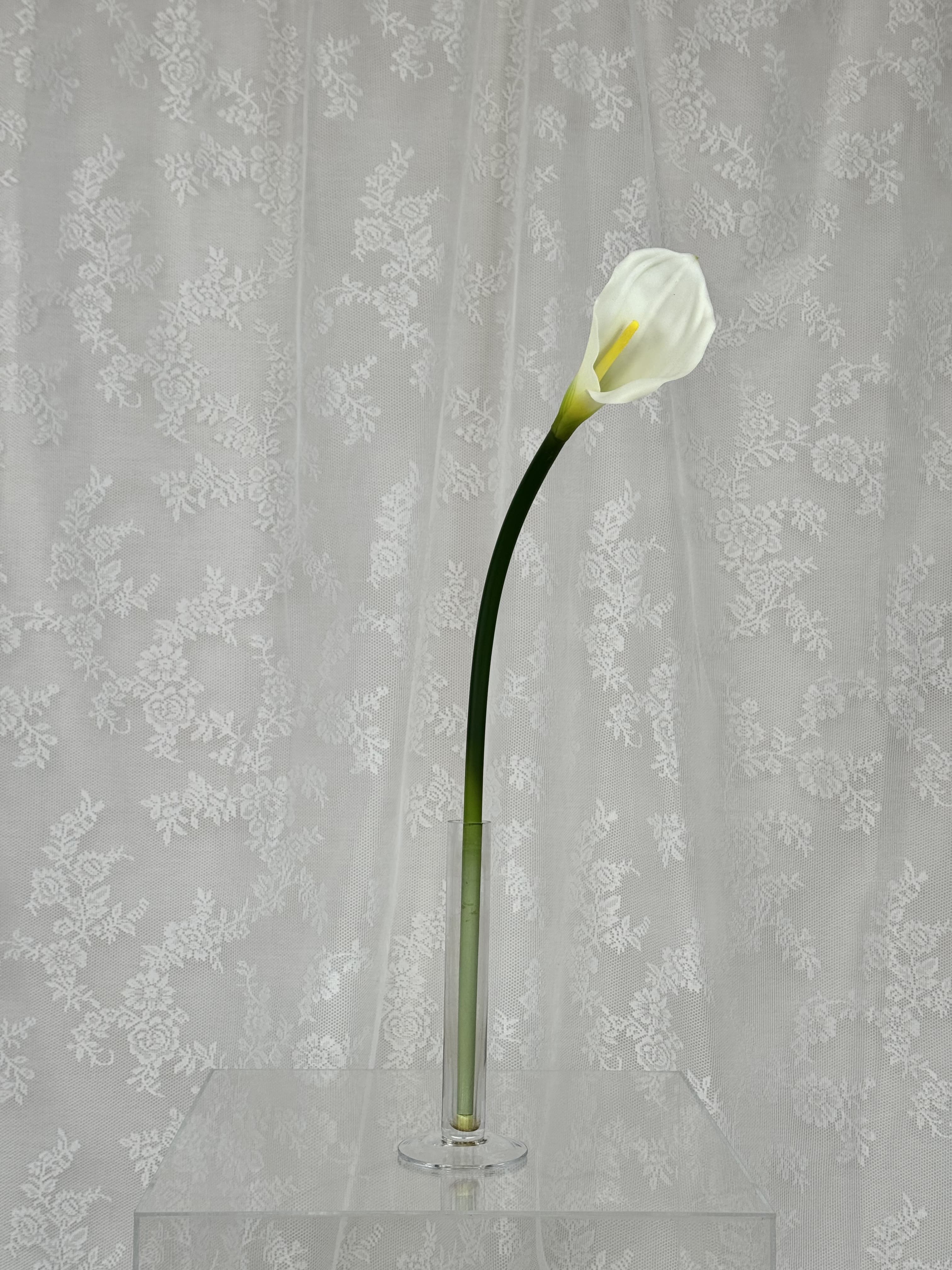 Artificial large white calla lily by Fleuristic, realistic silk flower for home decor or arrangements.