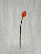 Artificial large orange calla lily by Fleuristic, showcasing vibrant petals and realistic floral details.